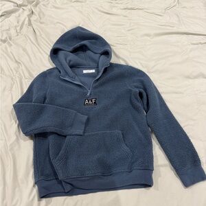 Abercrombie & Fitch Navy Fleece Half Zip Hoodie 15/16